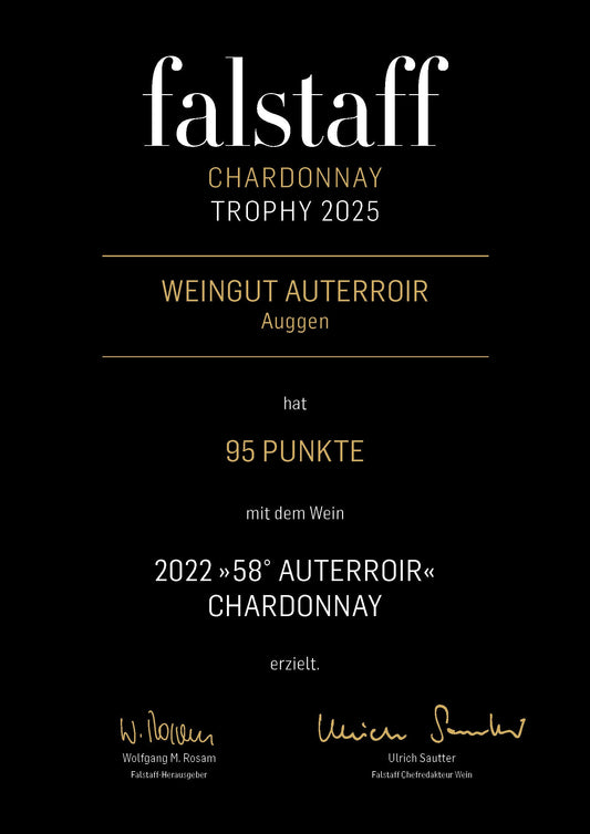 Fallstaff: 95 Punkte für unseren Chardonnay